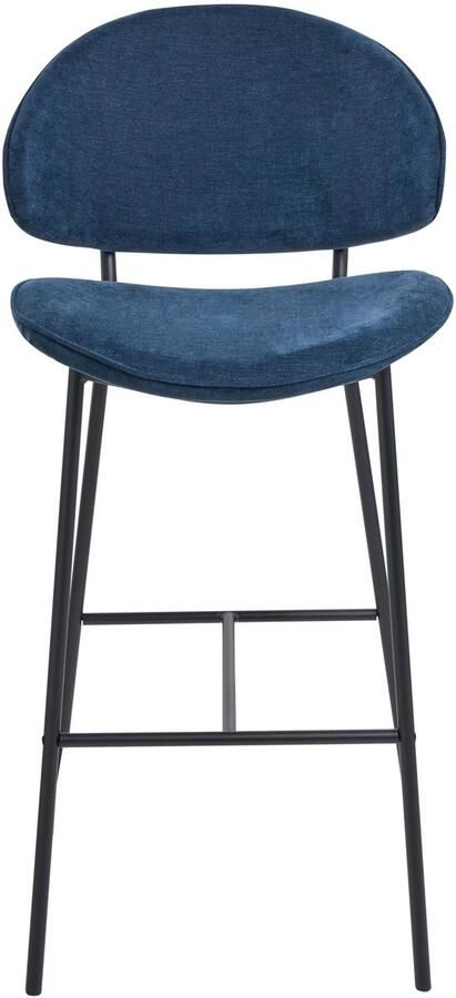 Beliani KIANA Barkruk set van 2 Marineblauw Polyester - Foto 2