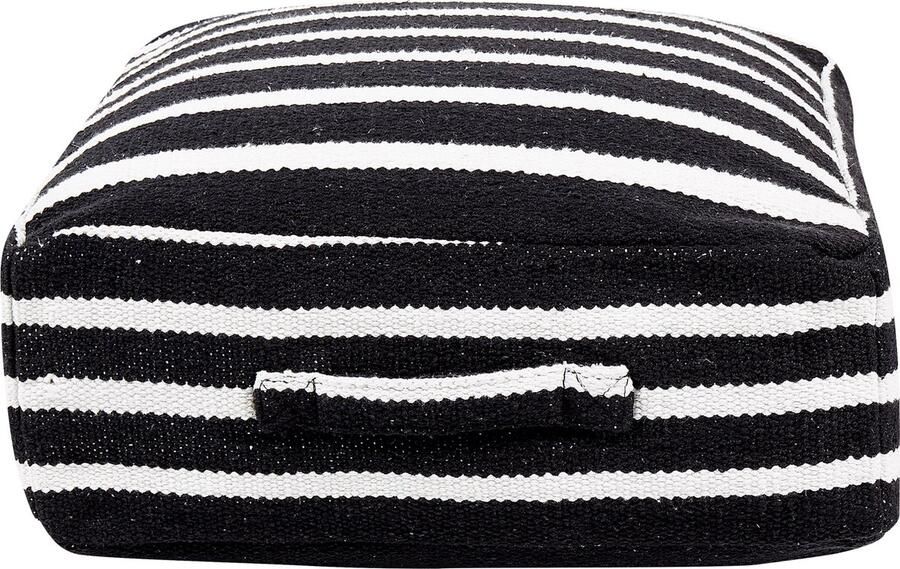 Beliani Poef SETTAT Katoen Zwart 50 cm 50 cm 20 cm