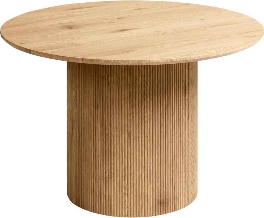 Beliani SHEHO Eettafel Lichtbruin 120 cm MDF