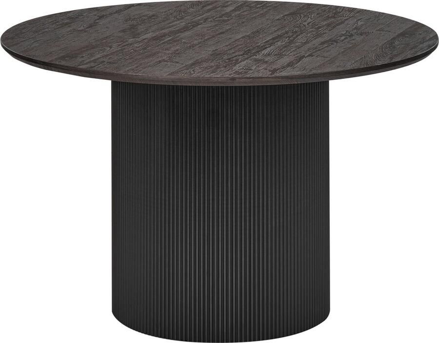 Beliani SHEHO Eettafel Zwart ⌀ 120 cm MDF