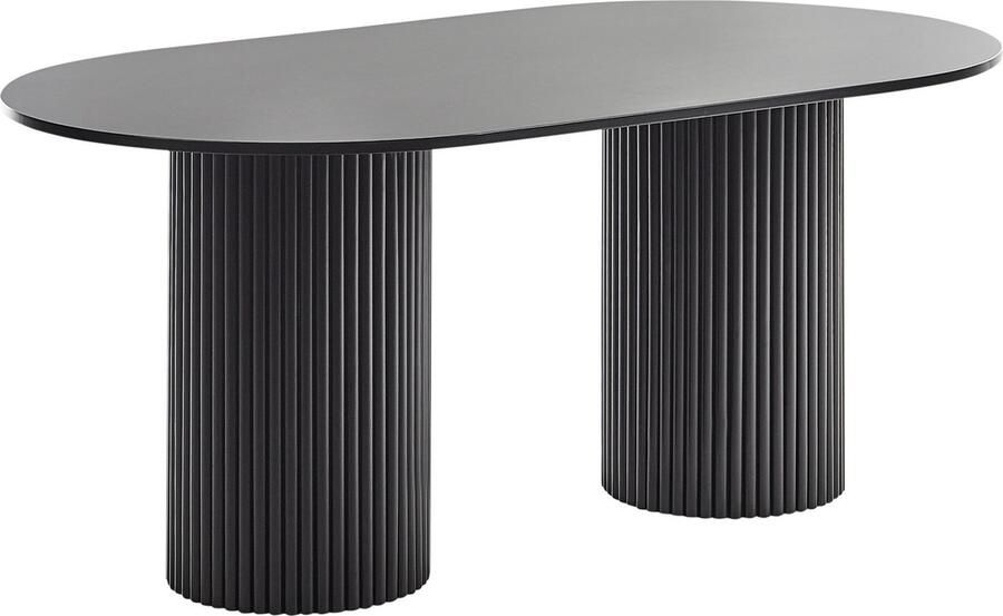 Beliani SHERIDAN Eettafel Zwart MDF