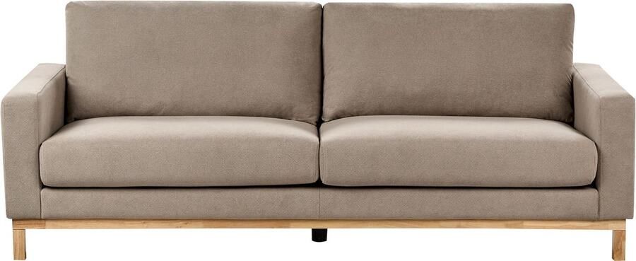 Beliani SIGGARD Driezitsbank Taupe Polyester