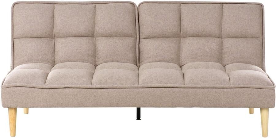 Beliani SILJAN Slaapbank 3-zits Lichtbruin Polyester