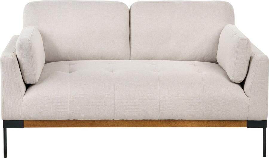 Beliani SKAVEN Tweezitsbank Lichtbeige Polyester