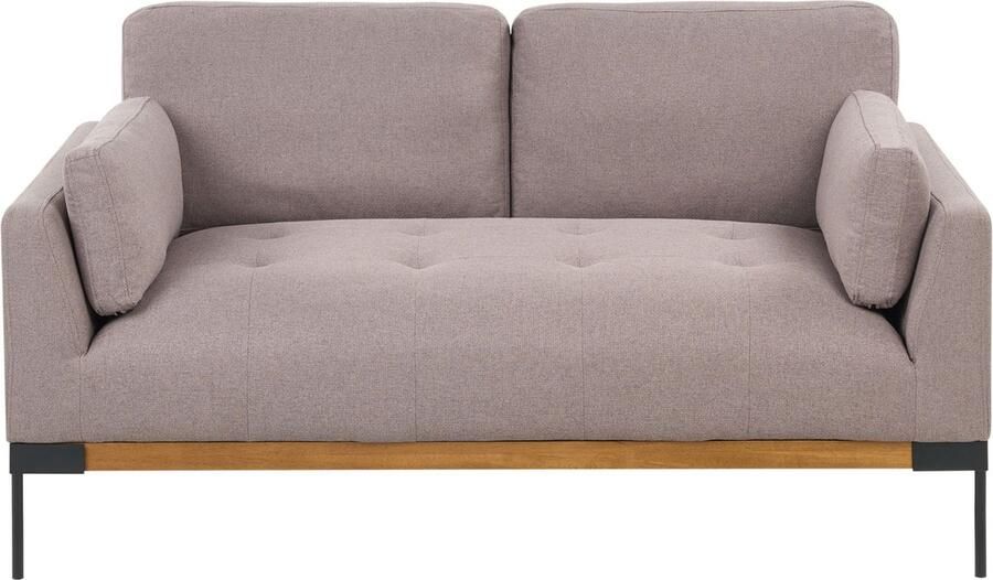 Beliani SKAVEN Tweezitsbank Taupe Polyester