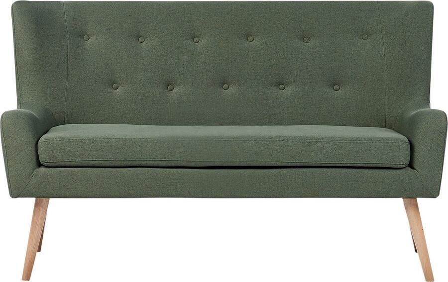 Beliani SKIBBY Tweezitsbank Groen Polyester