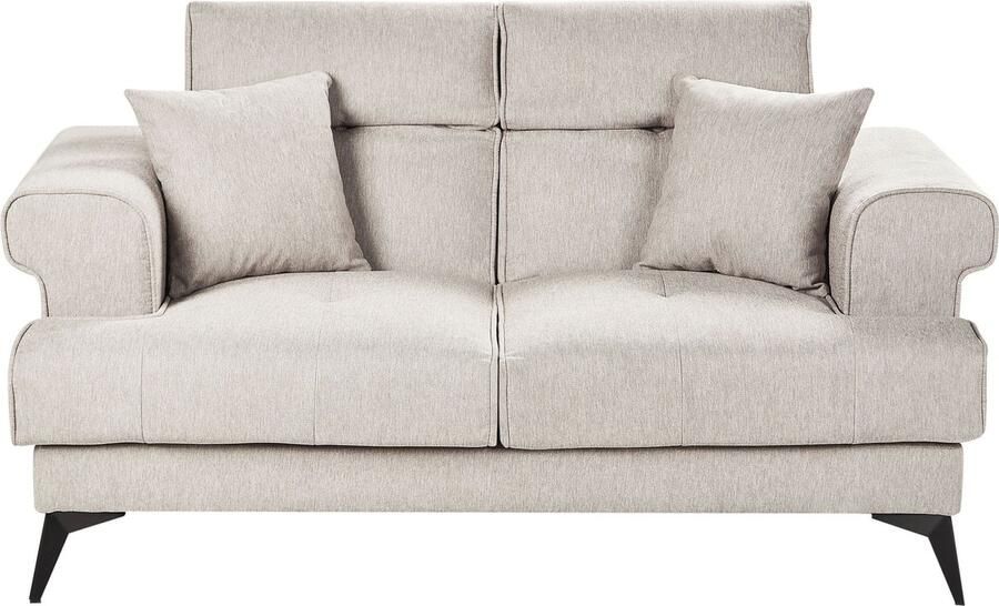 Beliani Bank SKIVE Stof Taupe 2-zitter