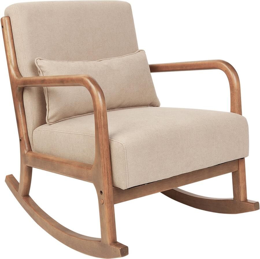 Beliani SKOVDE Schommelstoel Beige Polyester - Foto 1