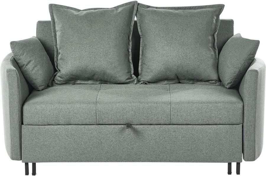 Beliani HOVIN Slaapbank 2-zits Groen Polyester