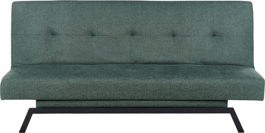 Beliani LEEDS Slaapbank 3-zits Donkergroen Polyester