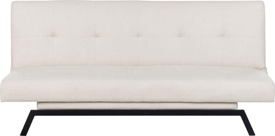 Beliani LEEDS Slaapbank 3-zits Gebroken wit Polyester