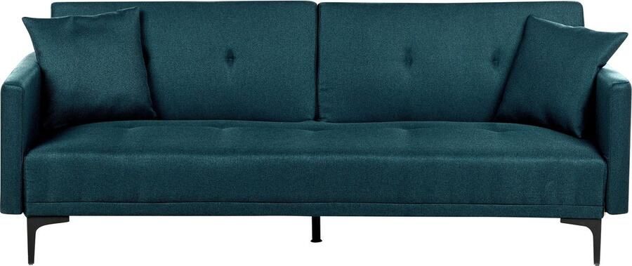 Beliani LUCAN Slaapbank 3-zits Zeeblauw Polyester