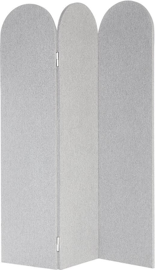 Beliani SLIMMY Kamerscherm Lichtgrijs 160 x 120 cm Polyester