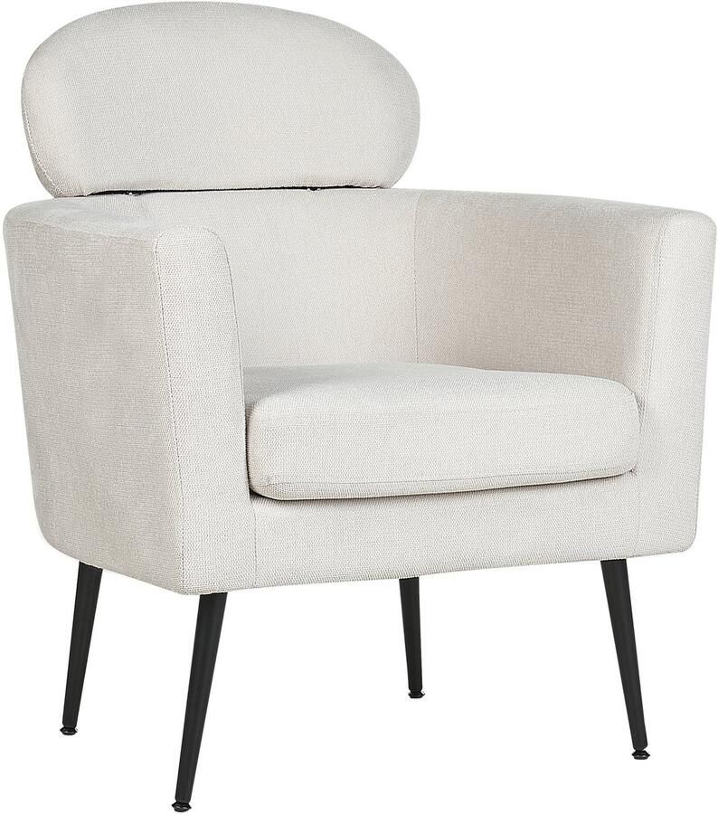 Beliani SOBY Fauteuil Off-white Polyester