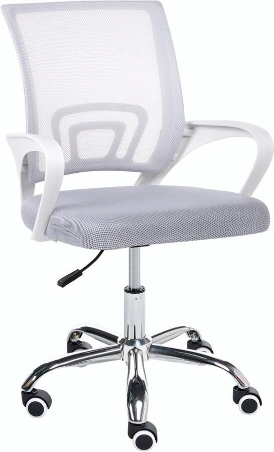 Beliani SOLID Bureaustoel Lichtgrijs Polyester - Foto 2