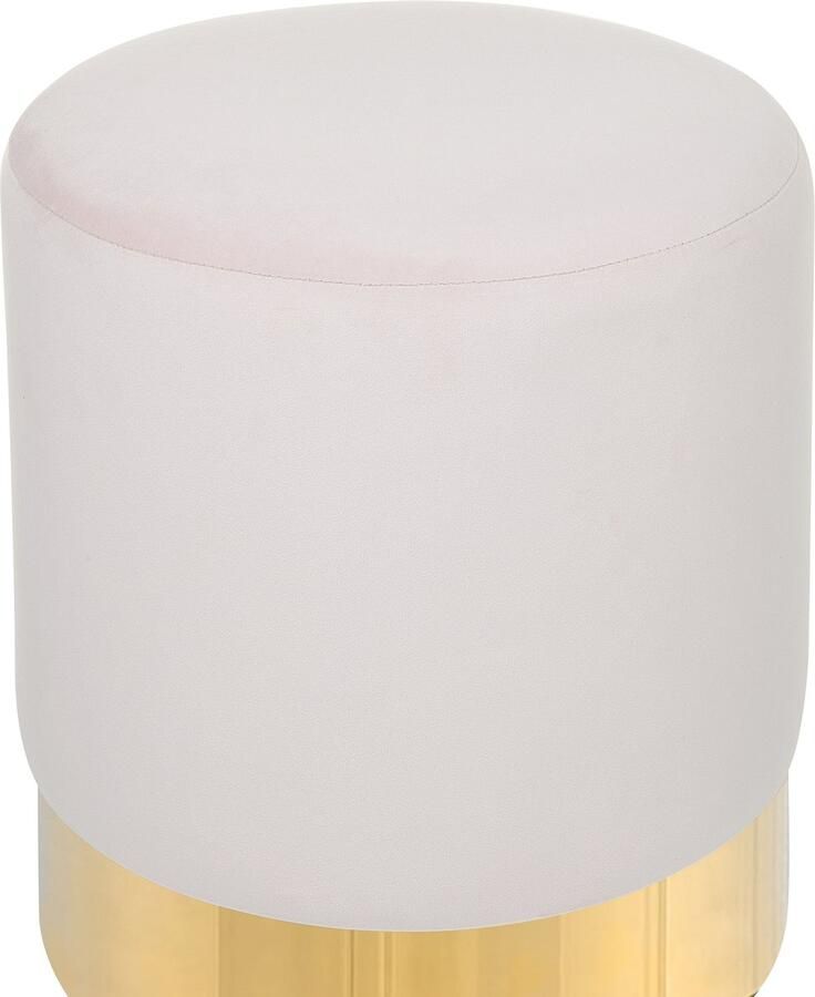 Beliani Poef SOPHIA Fluweel Roze 39 cm 39 cm 40 cm