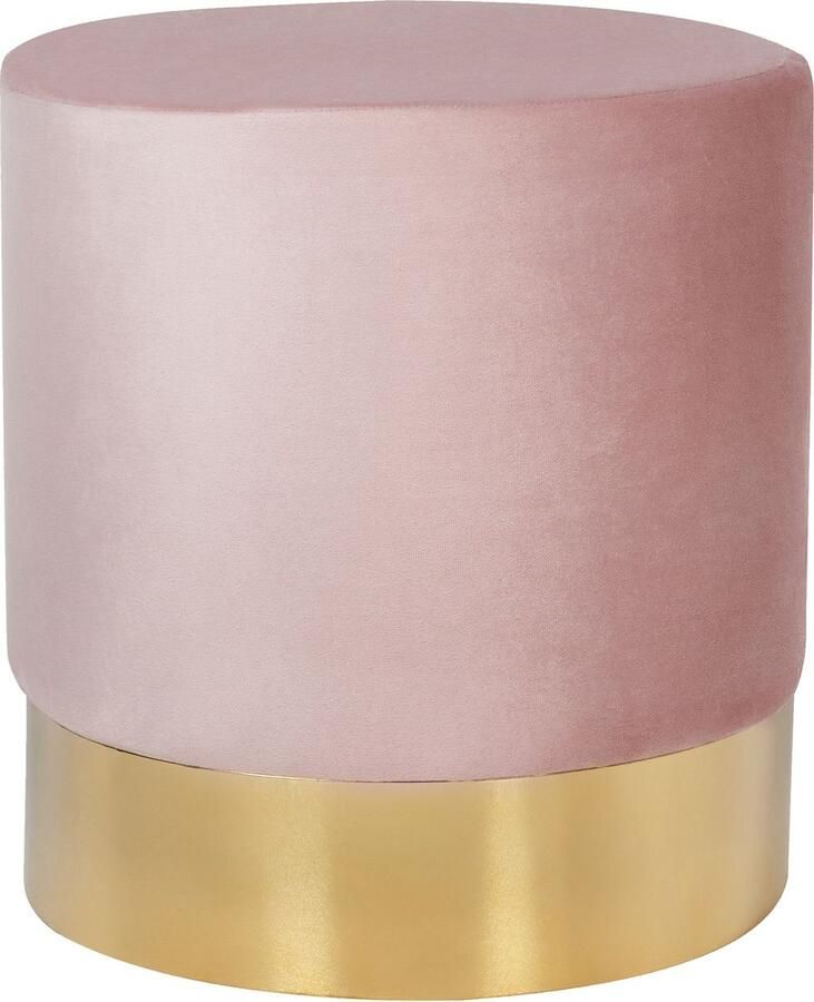 Beliani SOPHIA Poef Roze Fluweel