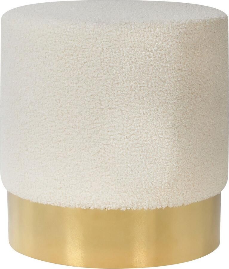 Beliani SOPHIA Poef Wit Bouclé