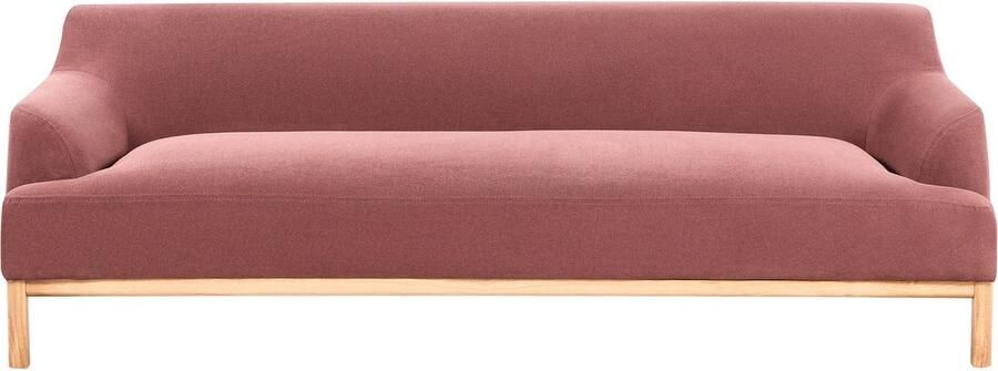 Beliani SOSJO Driezitsbank Bordeauxrood Polyester