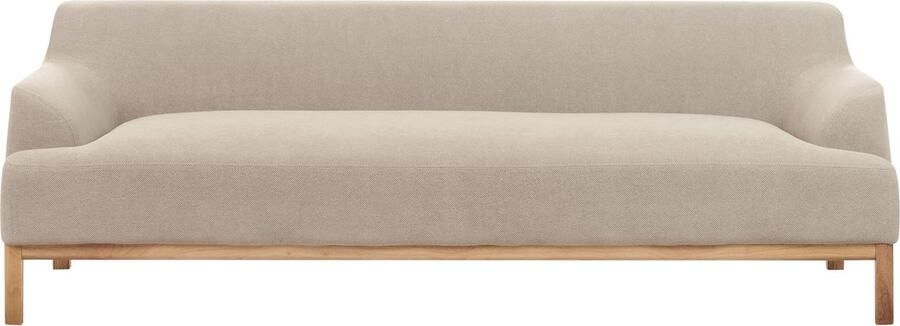 Beliani SOSJO Driezitsbank Taupe Polyester