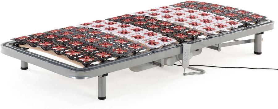 Beliani Set van 2 elektrische verstelbare bedframes STAR 180 x 200 cm Lichtgrijs - Foto 2