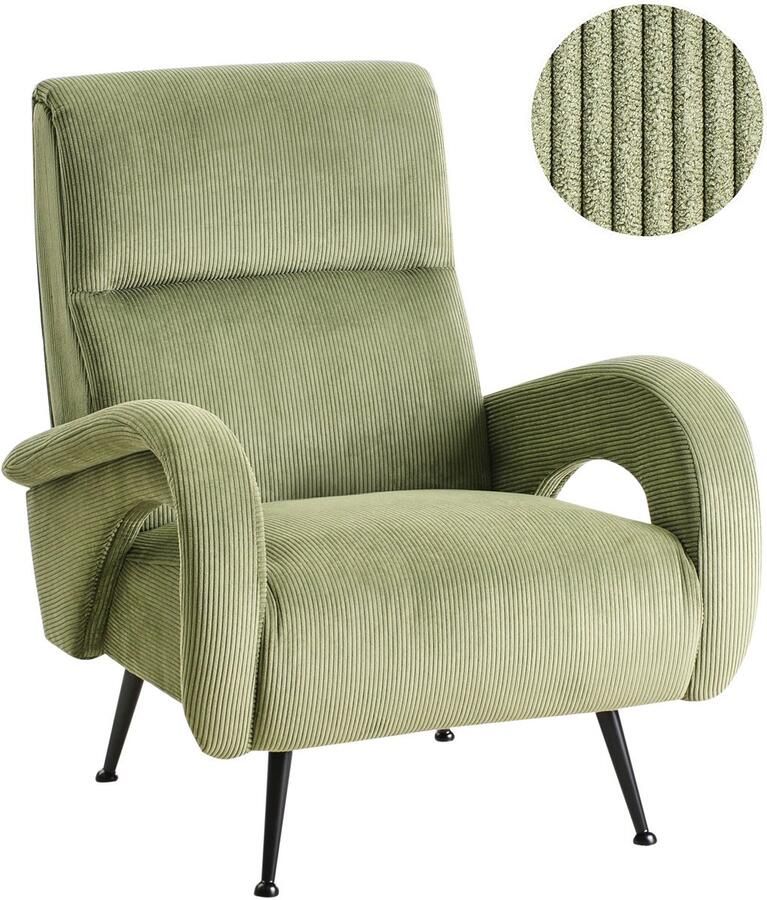 Beliani SVALOV Fauteuil Groen Corduroy - Foto 2
