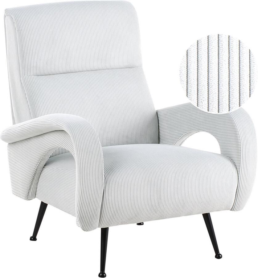 Beliani SVALOV Fauteuil Mintgroen Corduroy