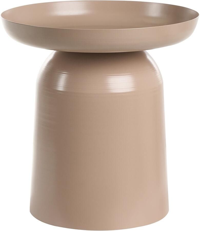 Beliani Bijzettafel TORRENS Metaal Taupe