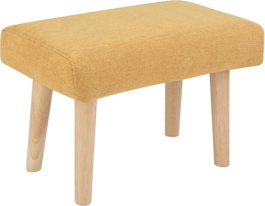 Beliani TAKOMA II Voetenbank Geel Polyester