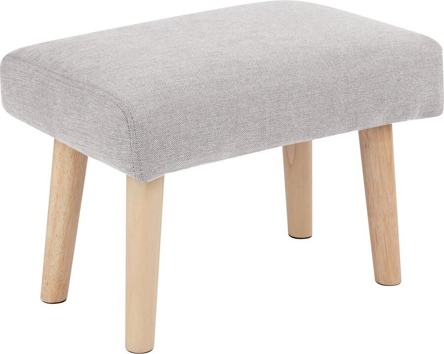 Beliani TAKOMA II Voetenbank Lichtgrijs Polyester