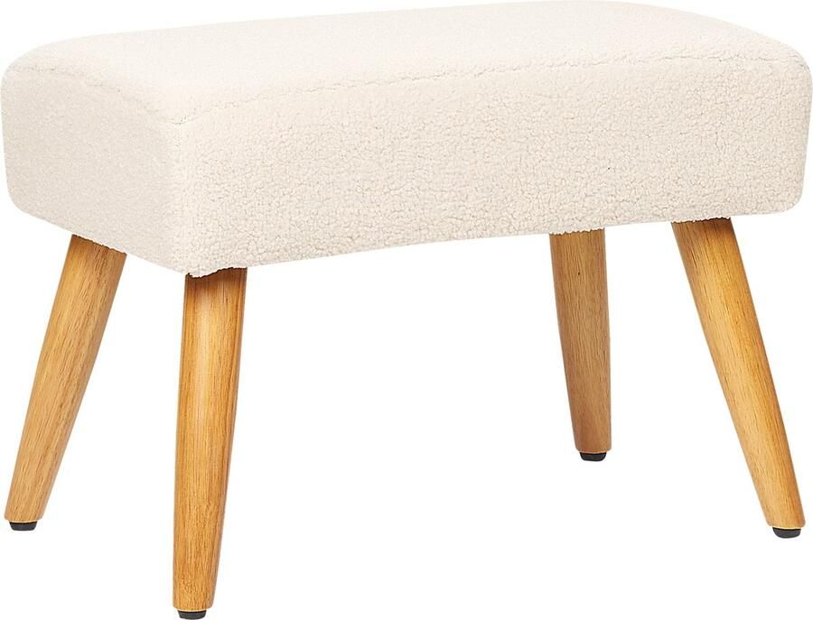 Beliani TAKOMA Voetenbank Beige BouclÃ© - Foto 2