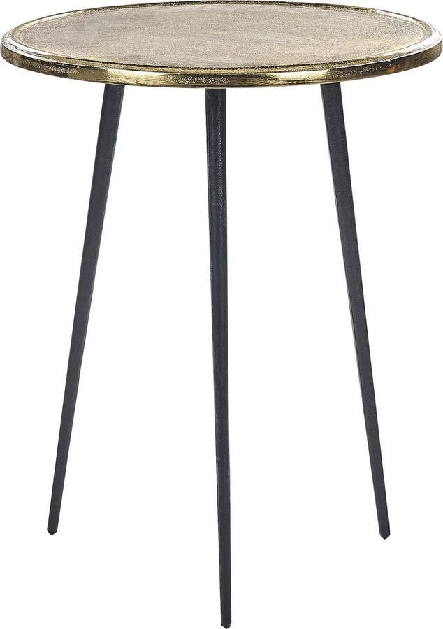 Beliani TELFER Bijzettafel Goud Aluminium