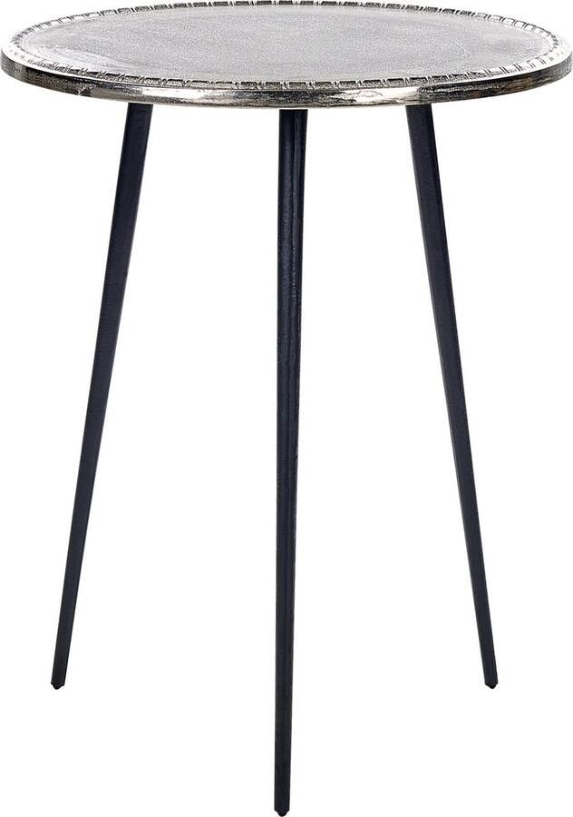 Beliani TELFER Bijzettafel Zilver Aluminium