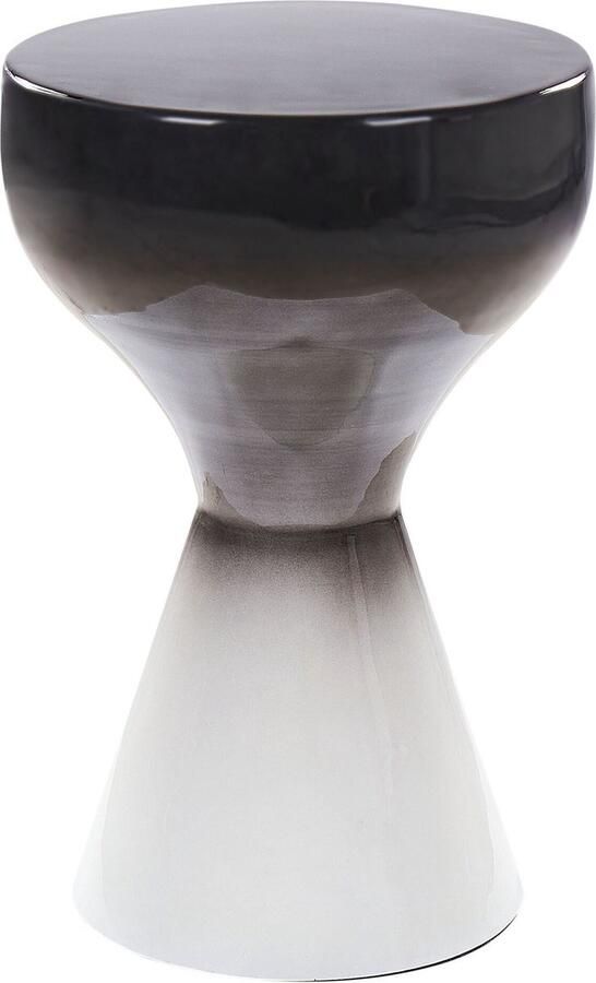 Beliani TIBITO Bijzettafel Zwart Wit Ijzer