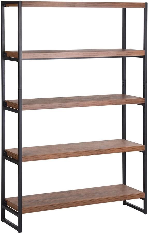 Beliani Boekenkast met 4 planken TIFTON 155 cm Donkerbruin - Foto 2