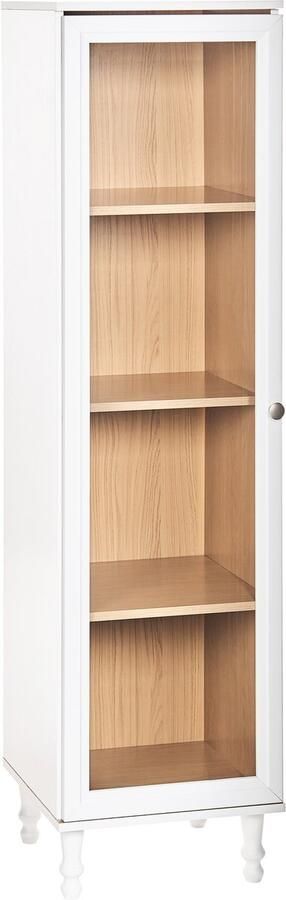 Beliani TINGLEDALE Vitrinekast Wit 40 cm Hout
