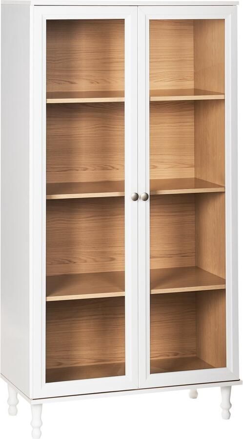 Beliani TINGLEDALE Vitrinekast Wit 80 cm Hout