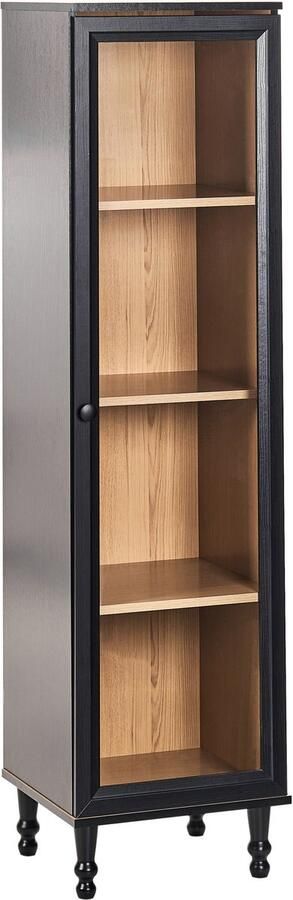 Beliani TINGLEDALE Vitrinekast Zwart 40 cm Hout