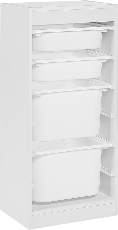 Beliani TOBIN Kast met 4 lades Wit Vezelplaat