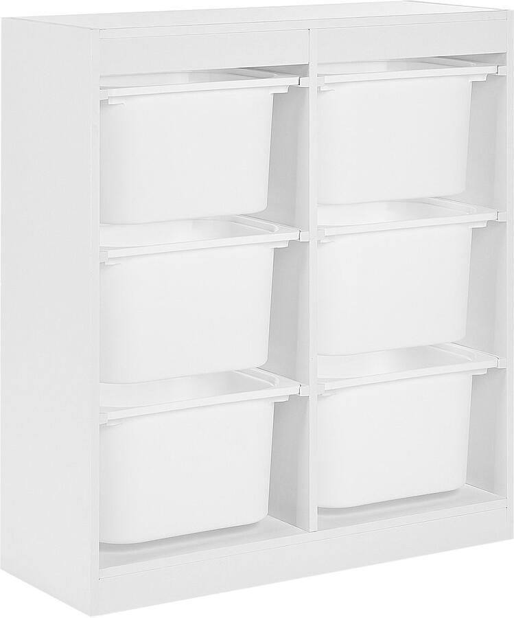 Beliani TOBIN Kast met 6 lades Wit Vezelplaat