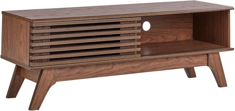 Beliani TOLEDO TV-meubel Donkere houtkleur Vezelplaat