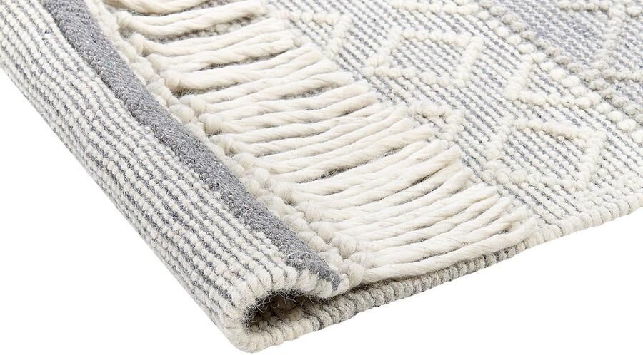 Beliani TONYA Modern vloerkleed Gebroken wit 160 x 230 cm Wol - Foto 2