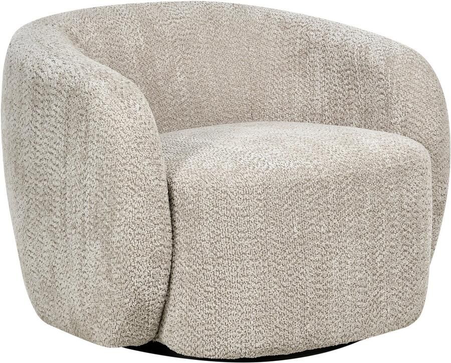 Beliani TORE Draaifauteuil Beige Polyester
