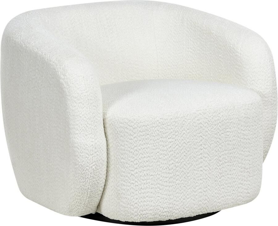 Beliani TORE Draaifauteuil Lichtbeige Polyester