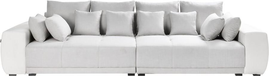 Beliani Vierzitsbank stof beige lichtgrijs TORPO