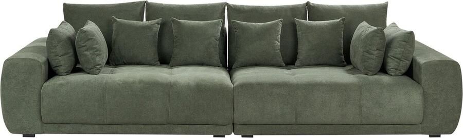 Beliani TORPO Vierzitsbank Donkergroen Chenille