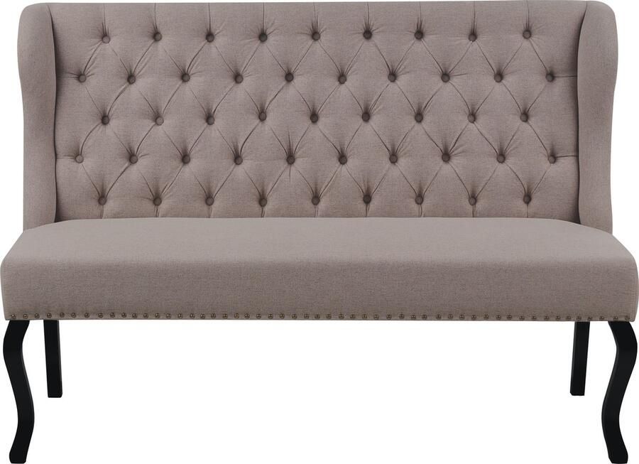 Beliani Gestoffeerde bank TORSBY Stof Lichtbruin 2-zitter