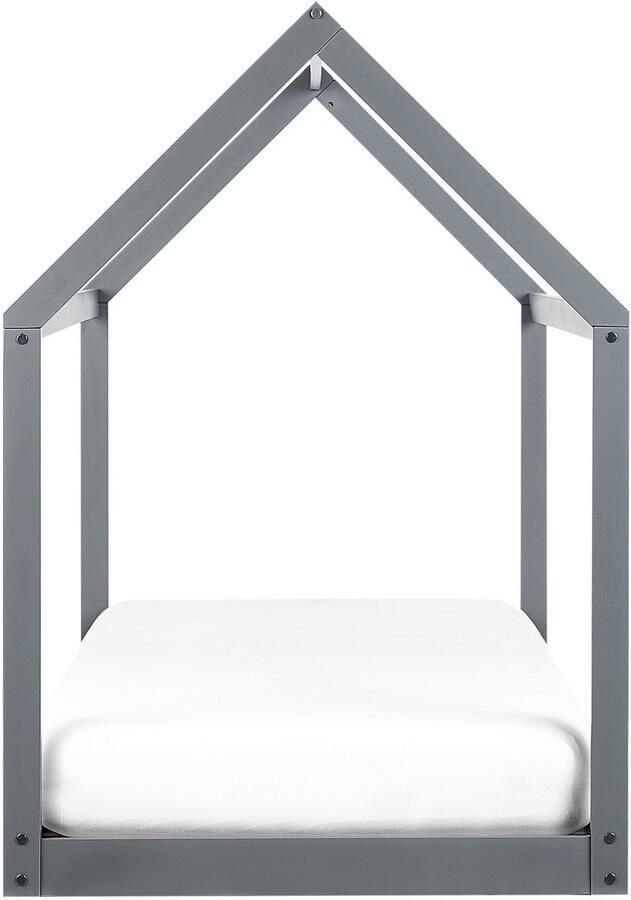 Beliani Kinderbed Huis Dennenhout TOSSE 90 x 200 cm Grijs - Foto 2