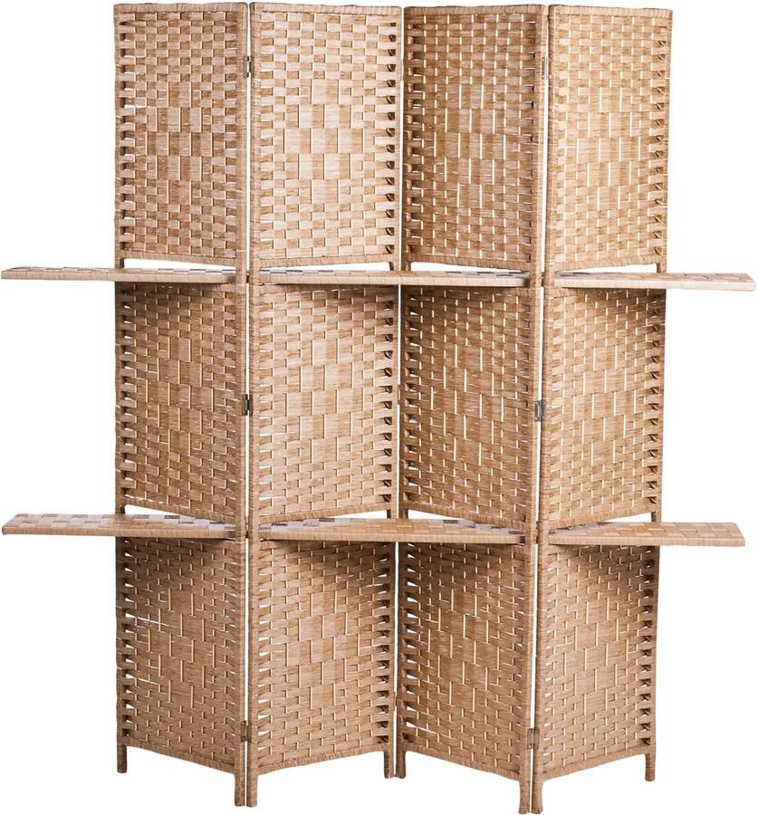 Beliani TRAFOI Roomdivider met 4 panelen Lichthout Populierhout