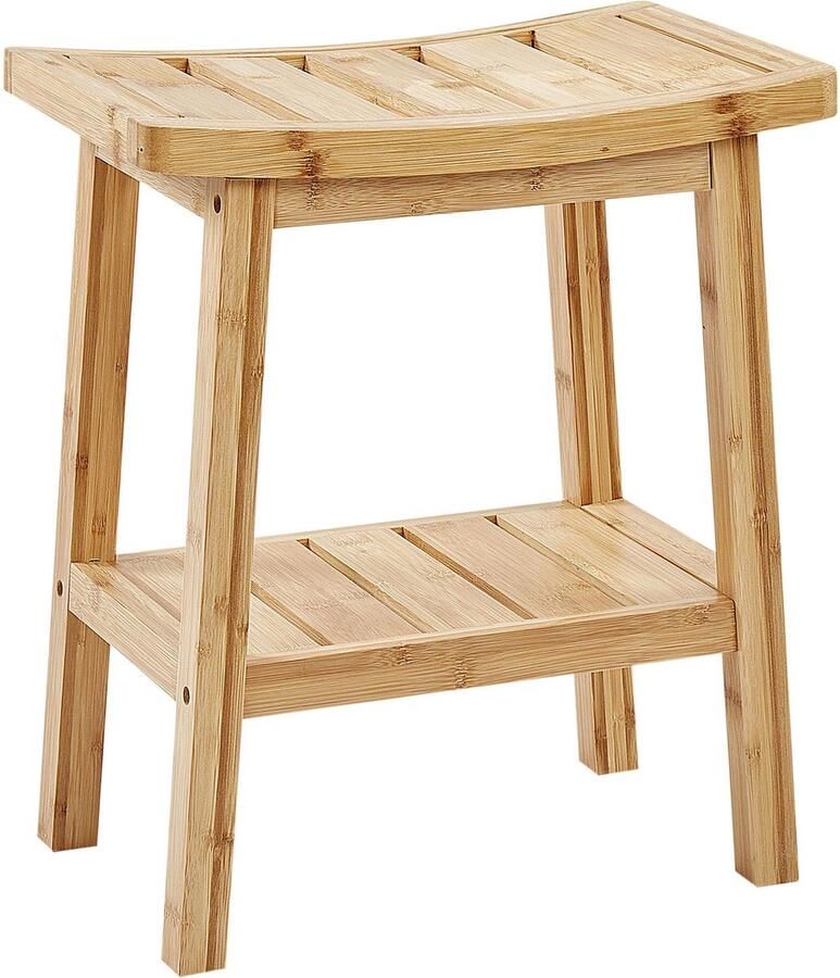 Beliani TREMONT Hocker-Lichte houtkleur-Bamboehout - Foto 2